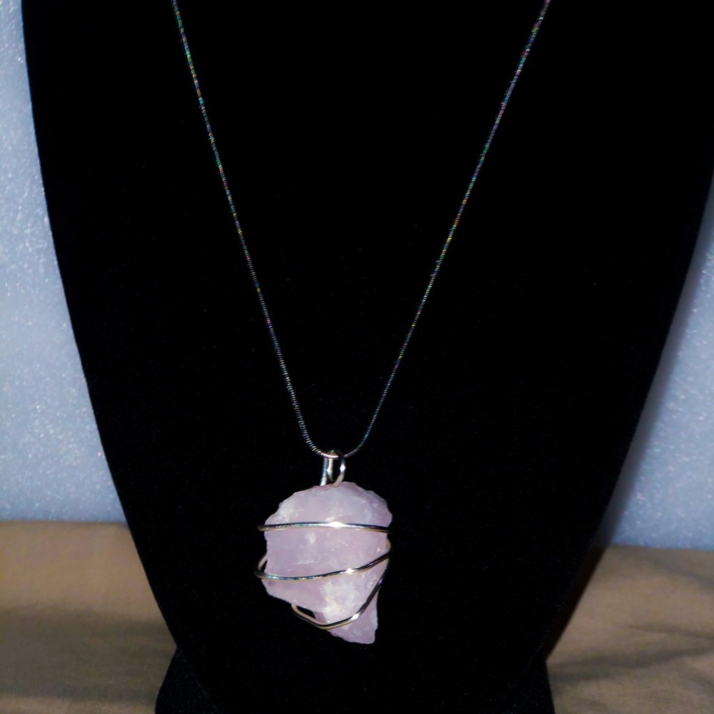 Rose quartz necklace